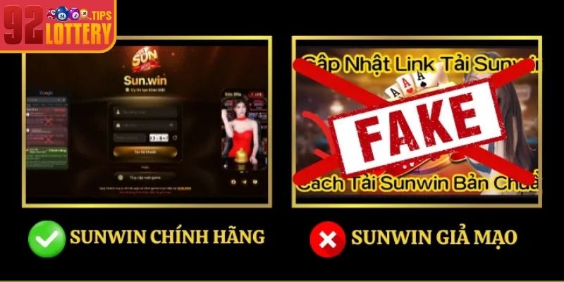 Mối nguy hiểm khi người chơi truy cập website Sunwin giả